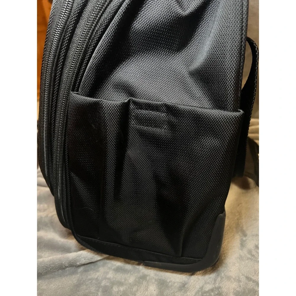 Delsey Black Rolling Carry On Tote Bag Travel Luggage Organizer 15